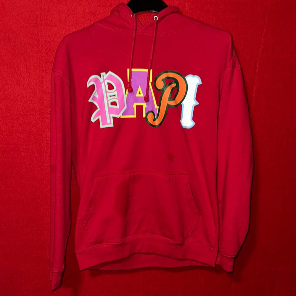 Fashion Nova Red Sweatshirt with PAPI Graphic Design